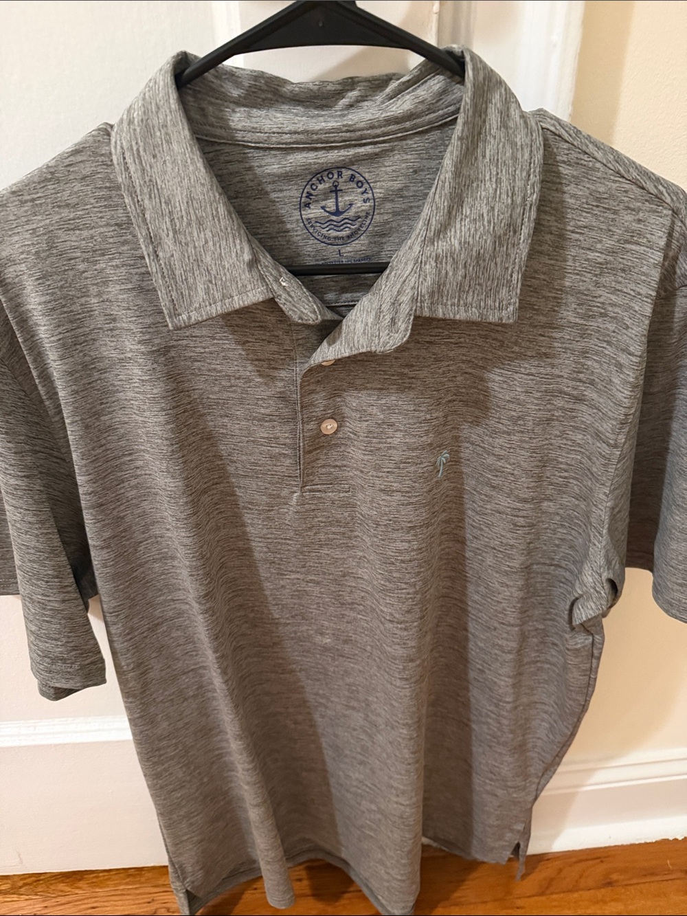 Men's Heather Gray Polo Shirt with Subtle Logo